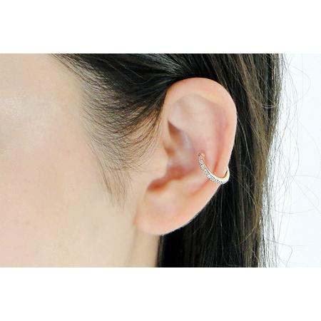 ふるさと納税 K10YG 0.1ct ダイヤモンド イヤーカフ【片耳用】 EmP0023-10Y SWCJ004-yg 山梨県昭和町の画像