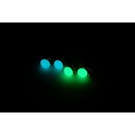 ふるさと納税 『輝石の光』ルナウェア イヤリング(ブルー) 蓄光 蓄光アクセサリー 光るアクセサリー 夜光 福島県川内村