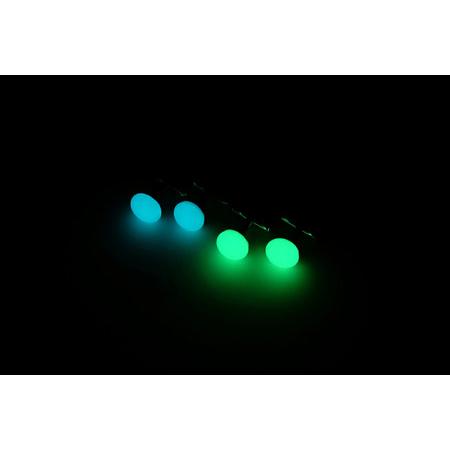 ふるさと納税 『輝石の光』ルナウェア カフスピン(グリーン) 蓄光アクセサリー 光るアクセサリー 夜光 福島県川内村