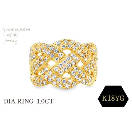 ふるさと納税 K18 DIA RING 1.0CT 1本 RAAT-20DI-Y 188-132 山梨県笛吹市