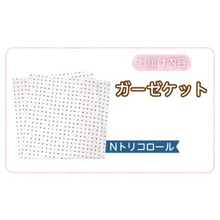 ふるさと納税 ガーゼケット（Nトリコロール） _ ガーゼケット ベビーケット トリコロール 二重ガーゼ 吸水性 通気性 冬温かい 綿100％ 日本製 .. 福岡県久留米市の画像