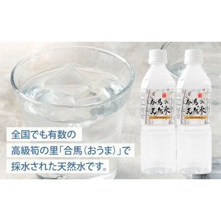 ふるさと納税 合馬の天然水 500ml 2ケース（24本入り×2箱） 天然水 水 みず ミネラルウォーター 軟水 鉱水 ペットボトル 常温 福岡県 北.. 福岡県北九州市の画像