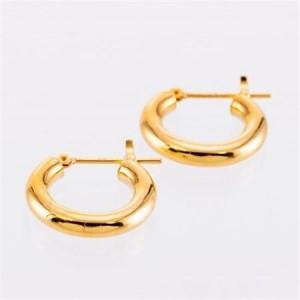 ふるさと納税 【山梨県】【ジュエリー】K18 Moon/ムーン 3×15 ピアス【配送不可地域：離島・沖縄県】【1526251】 山梨県の画像