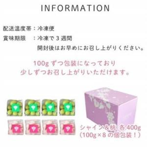 ふるさと納税 冷凍フルーツ【甲斐の実】食べ比べセット シャインマスカット 桃 山梨 無添加スイーツ 100g×8袋【配送不可地域：離島】【1608361】 山梨県の画像