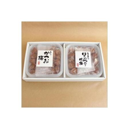 ふるさと納税 【0529-4】紀州南高梅 はちみつ梅500g、かつお梅500g 食べ比べセット 和歌山県御坊市の画像