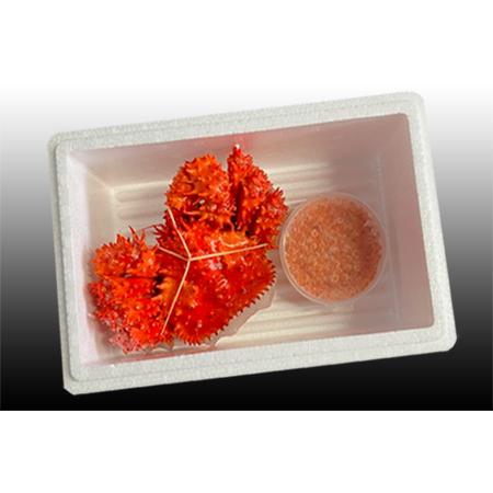 ふるさと納税 花咲かに300g前後〜450g前後×1尾・いくら醤油漬け100g×1Pセット A-30028 北海道根室市の画像