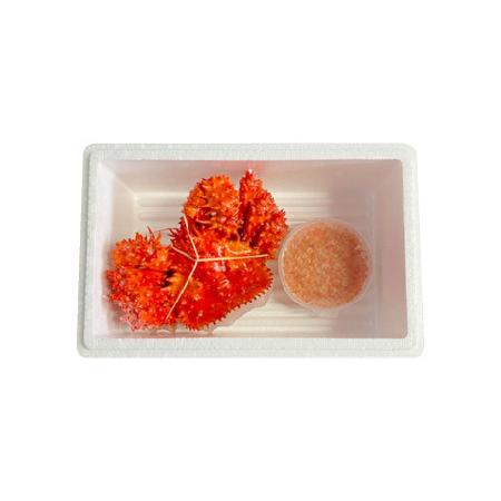 ふるさと納税 花咲かに300g前後〜450g前後×1尾・いくら醤油漬け100g×1Pセット A-70027 北海道根室市の画像