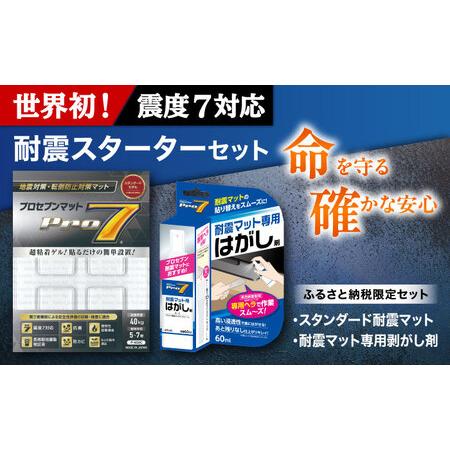 ふるさと納税 耐震スターターセット スタンダード耐震マット(30mm角x4枚)+ 耐震マット専用剥がし剤(60ml)防災用品 地震対策 耐震 転.. 長崎県大村市