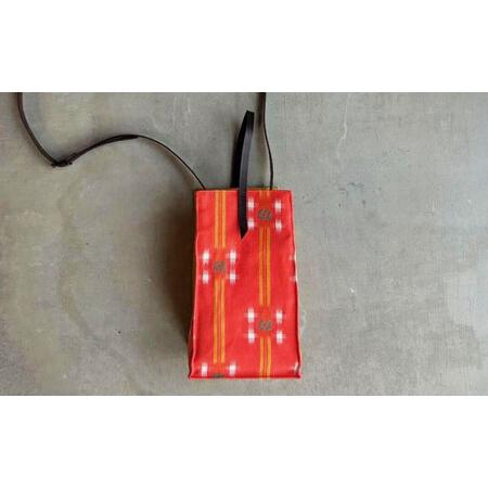 ふるさと納税 『琉球花織Bell-box』 箱型ショルダーバッグ (オレンジ) ファッション 小物 雑貨 ミニバッグ コンパクト 沖縄市 / FABRIC SHOP MIN.. 沖縄県沖縄市の画像