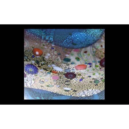 ふるさと納税 黒木国昭作 花器 金・プラチナ象嵌「光琳」（ミニ光琳）【グラスアート黒木】_A0004-051 宮崎県綾町の画像