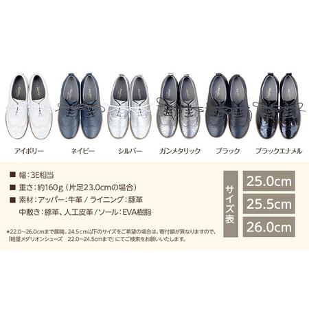 ふるさと納税 軽量メダリオンシューズ　【シルバー / サイズ　25.0センチ】 兵庫県神戸市の画像