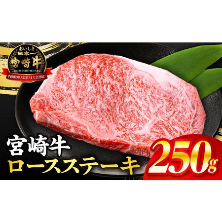 ふるさと納税 [数量限定]畜産農家応援!宮崎牛ロースステーキ250g(真空パック) 宮崎牛 ステーキ 牛 ロース 宮崎県宮崎市