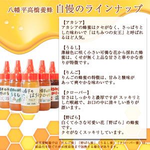 ふるさと納税 【 国産純粋はちみつ 】 蜂蜜 5種 セット アカシア りんご 野ばら うるし クローバー 270g × 各1本 ／ あかしあ リンゴ  野.. 岩手県八幡平市の画像