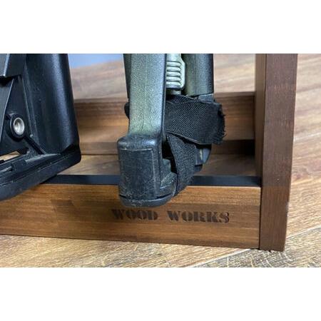 ふるさと納税 WOOD WORKS ガンラック ライフルスタンド 3丁掛【本体:ライトブラウン×ブラックウッド】完成品 秋田県横手市_4