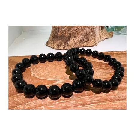 ふるさと納税 オニキス 8mm・10mm ペアブレスレット 山梨県 甲斐市 BV-49 山梨県甲斐市