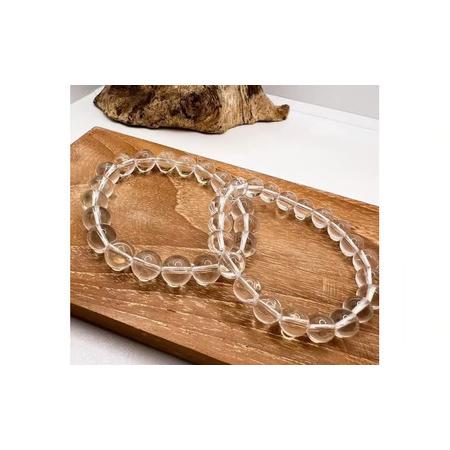 ふるさと納税 クリスタルクォーツ 8mm・10mm ペアブレスレット 山梨県 甲斐市 BV-48 山梨県甲斐市