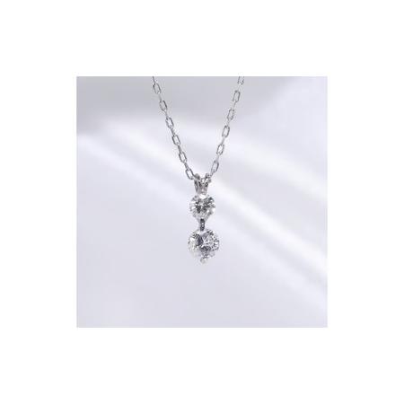 ふるさと納税 プラチナ 0.15ct 2石ダイヤモンドペンダント 山梨県 甲斐市 BQ-183 山梨県甲斐市の画像