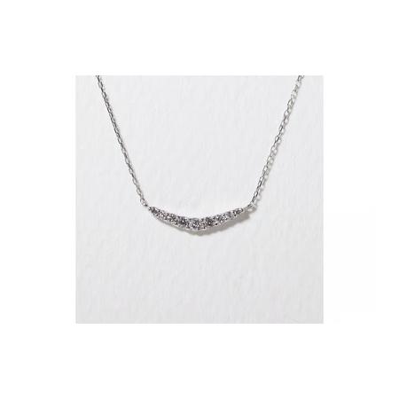 ふるさと納税 プラチナ 0.10ct ラインダイヤモンドネックレス 山梨県 甲斐市 BQ-185 山梨県甲斐市の画像