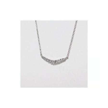 ふるさと納税 プラチナ 0.10ct ラインダイヤモンドネックレス 山梨県 甲斐市 BQ-185 山梨県甲斐市の画像