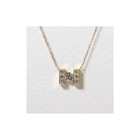 ふるさと納税 K18 0.15ct H字ネックレス 山梨県 甲斐市 BQ-192 山梨県 