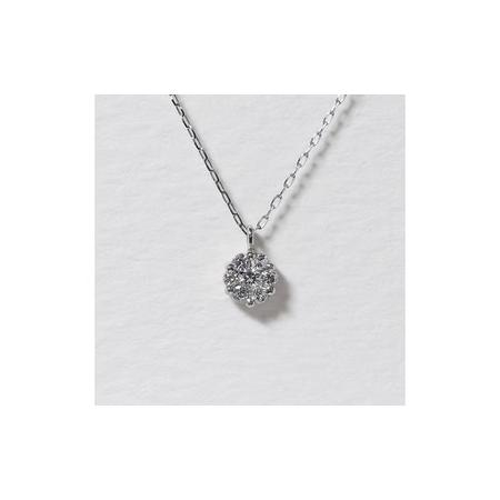 ふるさと納税 プラチナ 0.10ct フラワーダイヤモンドネックレス 山梨県 甲斐市 BQ-195 山梨県甲斐市の画像