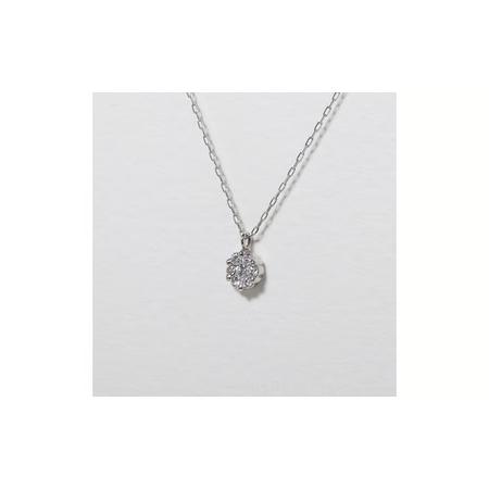ふるさと納税 プラチナ 0.10ct フラワーダイヤモンドネックレス 山梨県 甲斐市 BQ-195 山梨県甲斐市の画像