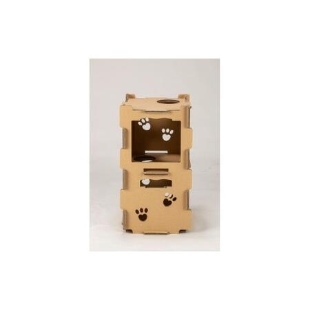 ふるさと納税 持ち運び・組み立て簡単！段ボール製キャットタワー『にゃんこベース』サイズ：大 愛知県春日井市_2