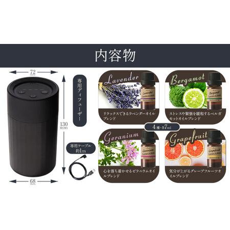 ふるさと納税 噴霧式 イルミネーション ディフューザー 専用 天然ブレンドオイル 4種類 ＆ 噴霧式イルミネーション イルミブラック 株式会社カー.. 茨城県結城市_2