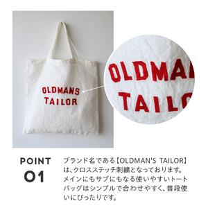 ふるさと納税 トートバッグ 【OLDMAN'S TAILOR】LOGO EMBROIDERY LINEN TOTE BAG　白 リネン 山梨県富士吉田市の画像