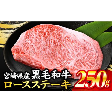 ふるさと納税 [数量限定]畜産農家応援!宮崎県産黒毛和牛ロースステーキ250g(真空パック) 国産 国産牛 黒毛和牛 和牛 牛肉 肉 お肉 ロースステ.. 宮崎県宮崎市