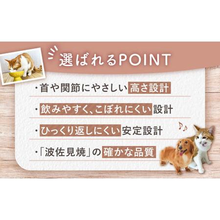 ふるさと納税 【波佐見焼】ウォーターボウル 猫・小型犬用 花美(はなび)シリーズ yellow 1点【enjoy the meals】[AH12] 長崎県波佐見町_2