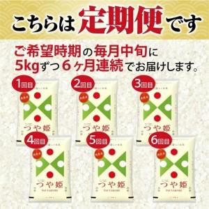 ふるさと納税 ≪6ヶ月定期便≫(7月〜12月)  無洗米 つや姫 5kg×6ヶ月連続 計30kg 山形県庄内産 毎月中旬にお届け 東北 山形県 遊佐町 庄内.. 山形県遊佐町_1