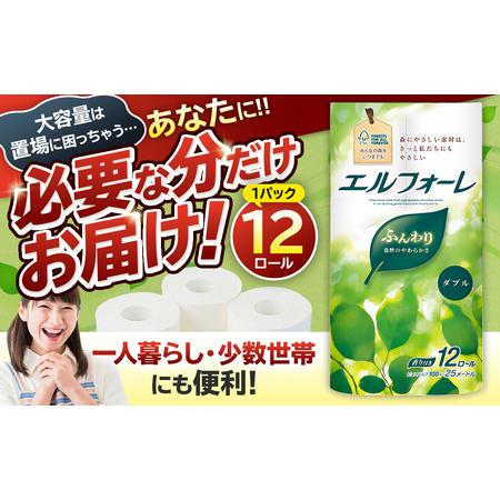 ふるさと納税 エルフォーレトイレットティシュー 12Rダブル(12ロール×1パック)[0095-010-1]ティッシュ 岐阜県可児市