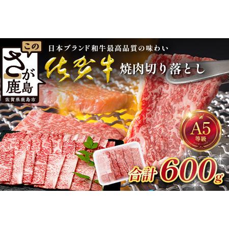 ふるさと納税 [訳あり]佐賀牛 焼肉 切り落とし 600g 牛肉 黒毛 和牛 ブランド 牛 肉 焼き肉 やきにくD-291 佐賀県鹿島市