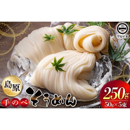 ふるさと納税 AJ292 島原 手のべそうめん 250g (50g×5束×1袋) 長崎県島原市