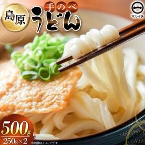 ふるさと納税 AJ297 島原 手のべうどん 500g (50g×5束×2袋) 長崎県島原市