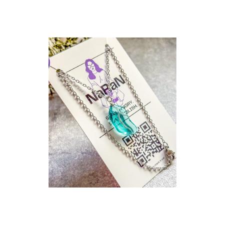 ふるさと納税 大田市産!シーグラスネックレス[ネックレス アクセサリー シーグラス お洒落 おしゃれ ファッション ねっくれす あくせさりー お.. 島根県大田市