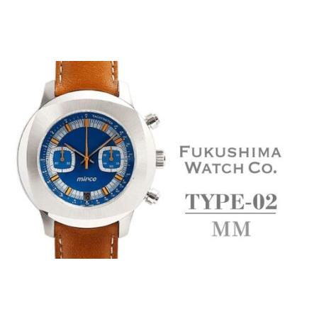 ふるさと納税 自動巻き腕時計 TYPE-02 MM | 自動巻き 機械式 腕時計 42mm 日本製ムーブメント クロノグラフ 国産 時計 株式会社Fukushima Watc.. 福島県南相馬市