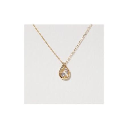 ふるさと納税 K18 0.05ct しずく型ダイヤモンドペンダント 山梨県 甲斐市 BQ-214  山梨県甲斐市の画像
