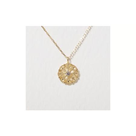 ふるさと納税 K18 0.01ct フラワーダイヤモンドペンダント 山梨県 甲斐市 BQ-223 山梨県甲斐市の画像