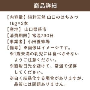 ふるさと納税 純粋天然 山口のはちみつ1kg 2本 山口県萩市_4