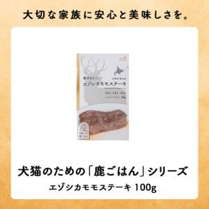 ふるさと納税 【定期便2回】エゾシカモモステーキ100g【鹿ごはんシリーズ】　10パック 北海道稚内市_1