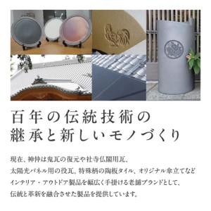 ふるさと納税 燻釉瓦プレート（伝統的工芸品）　白_02-395-1-1 愛知県高浜市_3