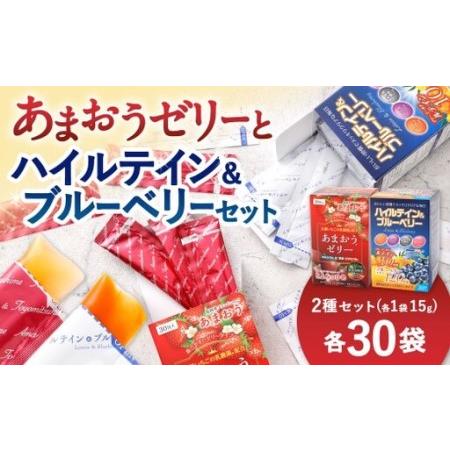 ふるさと納税 あまおうゼリー・ハイルテイン&ブルーベリーセット 各30包 ゼリー ルテイン ブルーベリー あまおう 乳酸菌 葉酸 サプリメント .. 福岡県北九州市
