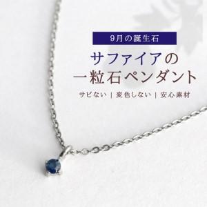 ふるさと納税 純チタンサファイアの一粒石ペンダント ネックレス | アクセサリー ネックレス 新潟県 弥彦村 新潟県弥彦村