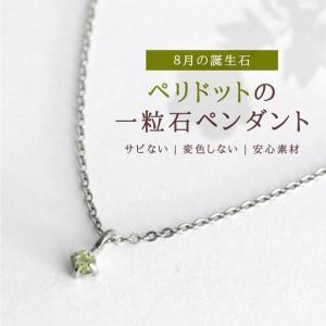 ふるさと納税 純チタンペリドットの一粒石ペンダント ネックレス | アクセサリー ネックレス 新潟県 弥彦村 新潟県弥彦村