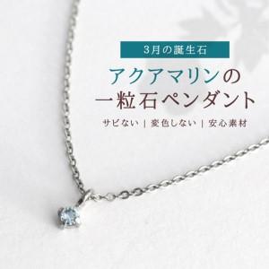 ふるさと納税 純チタンアクアマリンの一粒石ペンダント ネックレス | アクセサリー ネックレス 新潟県 弥彦村 新潟県弥彦村