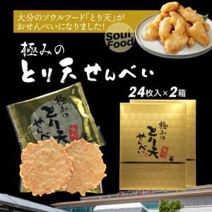 ふるさと納税 極みのとり天せんべい 24枚入り×2箱 _2736R 大分県国東市