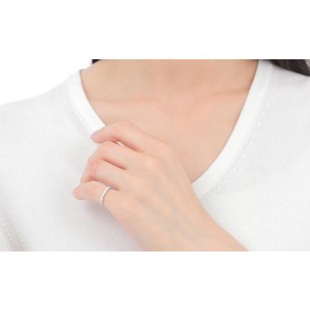 ふるさと納税 ピンキー　エタニティリング　0.18CT　Ｒ3996DI-P　プラチナ　【サイズ：1号〜9号（0.5号刻み対応可）】ピンキーリング 指輪 リ.. 山梨県富士川町の画像