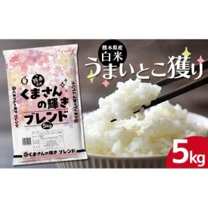ふるさと納税 FK7-0276_ 熊本県産米 くまさんの輝きブレンド米「うまいとこ獲り」 5kg 米 お米 コメ ごはん ご飯 食品 九州 熊本県 熊本 嘉島町 熊本県嘉島町
